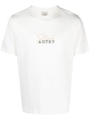 Hímzett póló Autry fehér