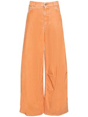 Voľné džínsy s nízkym pásom Marni oranžová