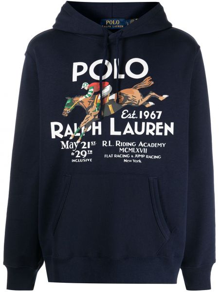 Felpa con il cappuccio Polo Ralph Lauren, blu