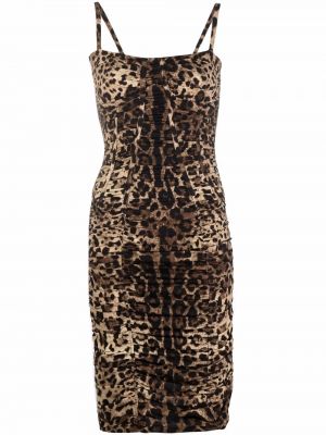 Vestido leopardo Dolce & Gabbana marrón