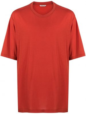 Vlnené tričko Auralee červená