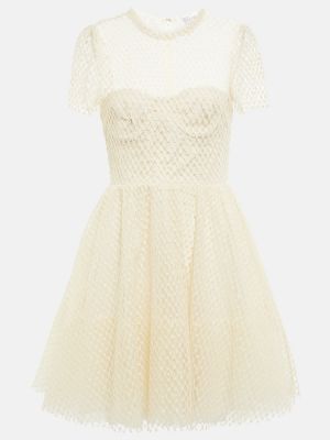 Φόρεμα από διχτυωτό Redvalentino λευκό