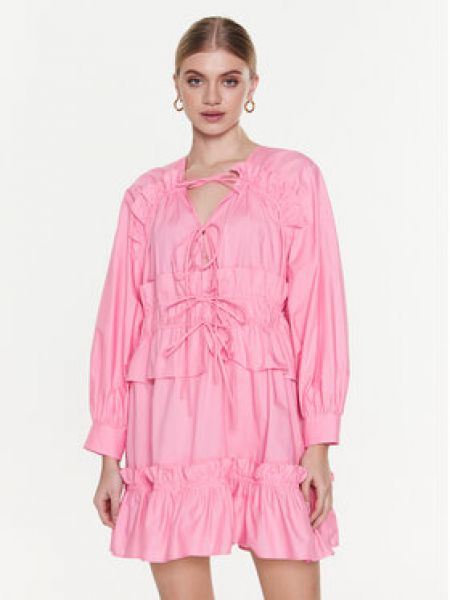 Bavlněné šaty Msgm - růžová
