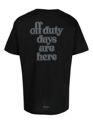 T-shirt aus baumwoll mit print Off Duty schwarz