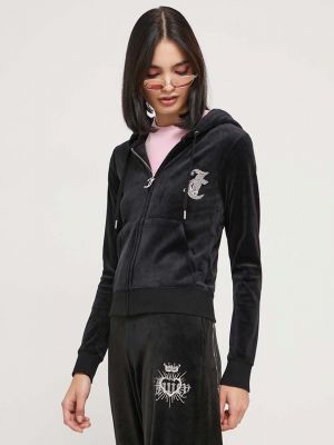 Pulover s kapuco Juicy Couture črna