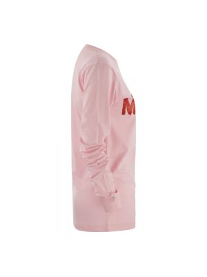 Camiseta de manga larga de algodón con estampado Marni rosa