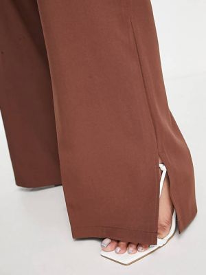 Ржавые брюки In The Style Plus x Perrie Sian с разрезами по бокам