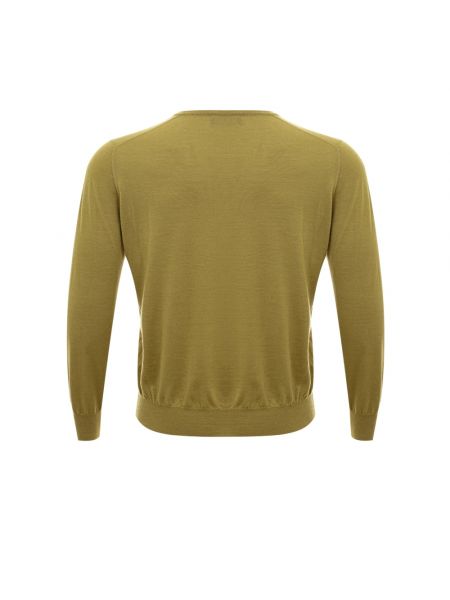 Jersey de cachemir de tela jersey con estampado de cachemira Gran Sasso verde