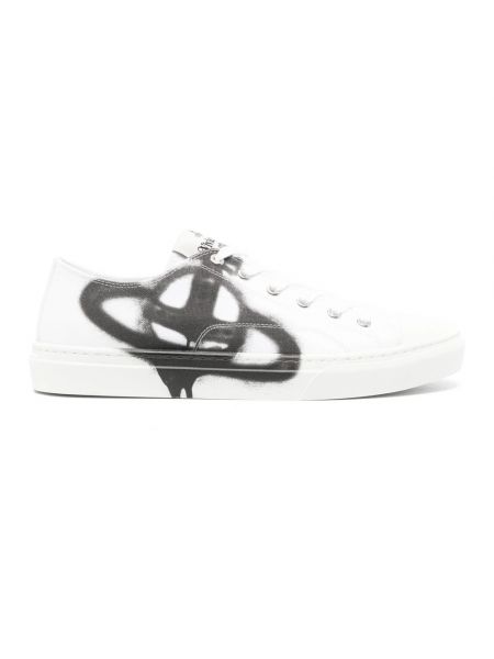Sneakersy z nadrukiem Vivienne Westwood białe
