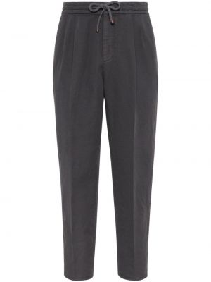 Pantaloni plissettati Brunello Cucinelli grigio