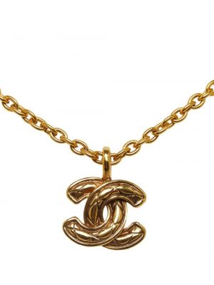 Dygsniuotas pakabukas Chanel Pre-owned auksinė