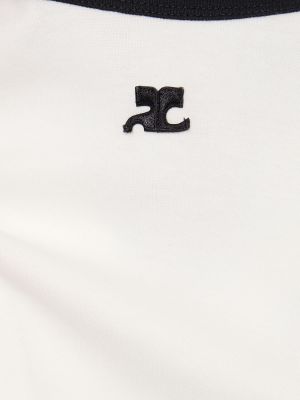Camiseta de tela jersey Courrèges