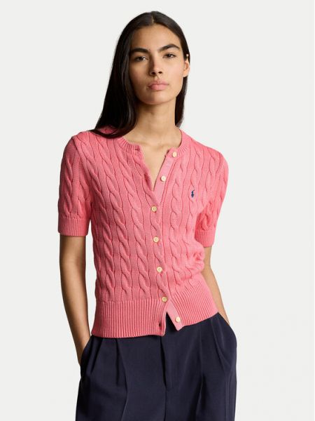 Slim fit kardigan Polo Ralph Lauren růžový