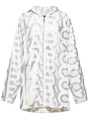 Bluza z kapturem na zamek Marc Jacobs biała