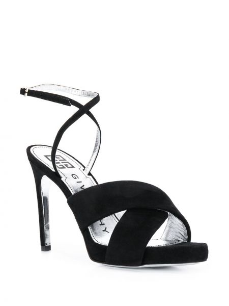 Sandalias con tacón de tacón alto Givenchy negro
