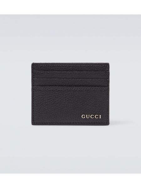 Titolare della carta di pelle Gucci nero