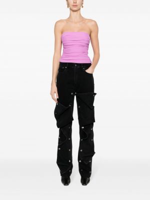 Top mit drapierungen Moschino Jeans pink