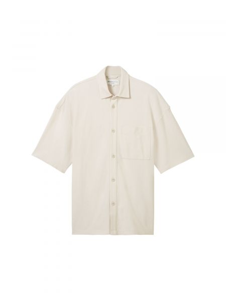 Памучна дънкова риза Tom Tailor Denim бяло