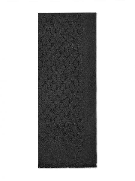 Bufanda de tejido jacquard Gucci negro