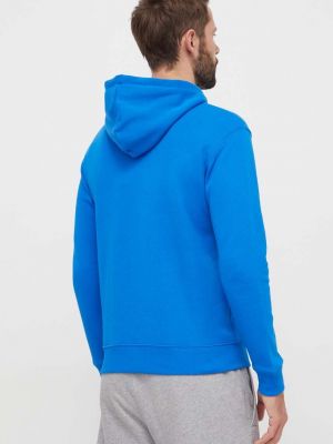 Pamut kapucnis melegítő felső Adidas Originals kék