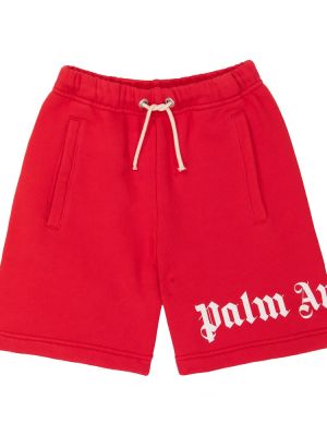 Bomull shorts for gutter Palm Angels Kids rød