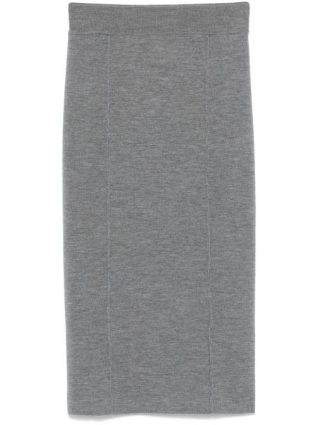 Strikket pencil skirt Pinko grå