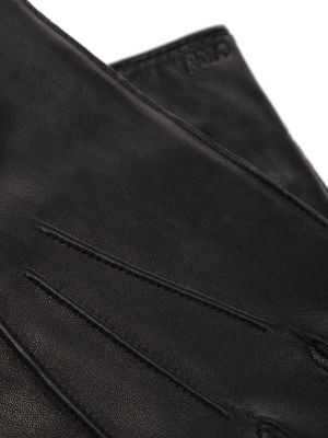 Кожаные перчатки Polo Ralph Lauren черные