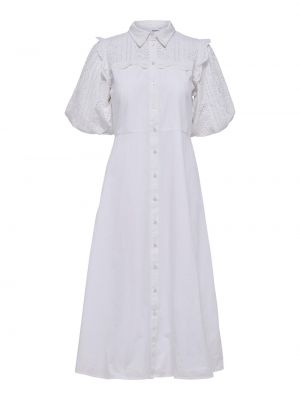Платье-рубашка Selected белое
