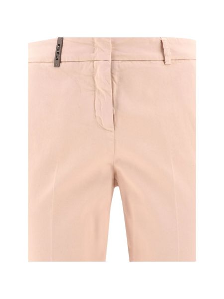Pantalones chinos de algodón Peserico rosa