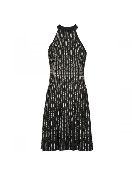 Sukienka mini bez rękawów w geometryczne wzory Desigual czarna