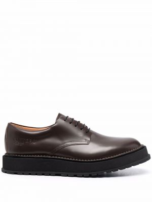 Spitzen leder schnür derby schuhe Buttero braun