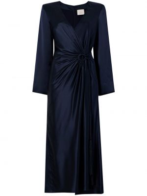 Seiden cocktailkleid Cinq A Sept blau