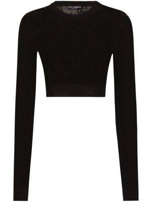 Crop top Dolce & Gabbana fekete