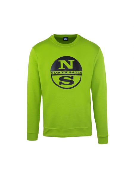 Sweatshirt aus baumwoll mit rundem ausschnitt North Sails grün