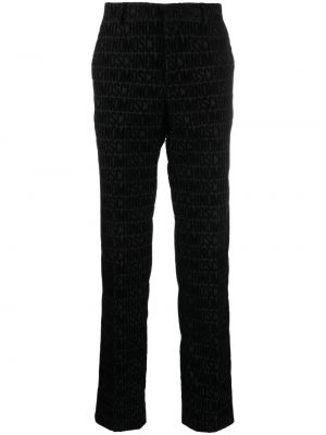 Παντελόνι με ίσιο πόδι Moschino μαύρο