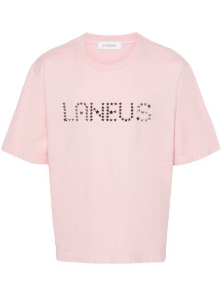 Tricou cu nasturi cu stele Laneus roz