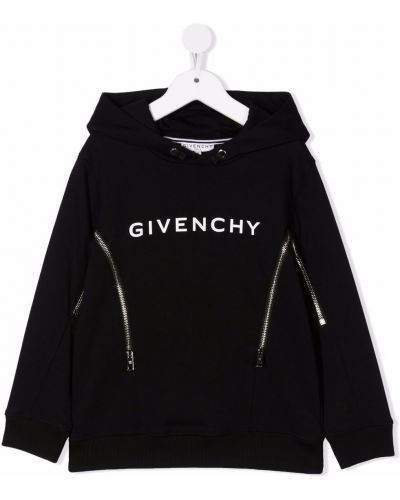 Trykt hettegenser for jenter Givenchy Kids svart