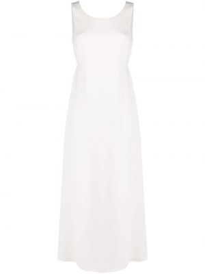 Вечерна рокля с панделка P.a.r.o.s.h. бяло