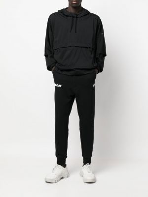 Pantalon de joggings en coton à imprimé Y-3 noir