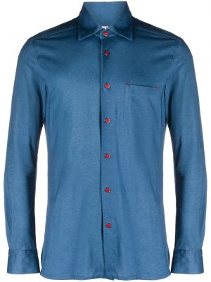 Риза с копчета Kiton синьо