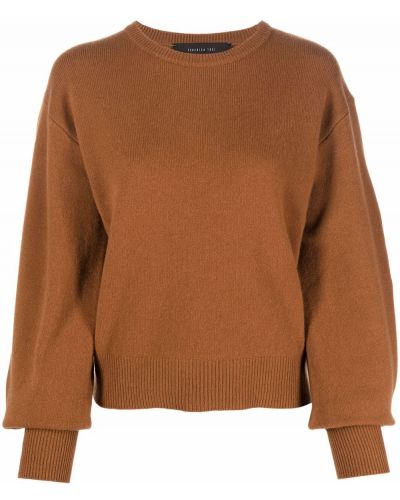 Jersey de punto manga larga de tela jersey Federica Tosi marrón