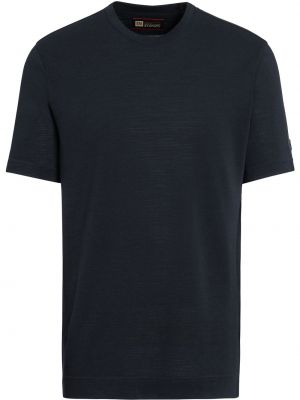 Camiseta de punto manga corta Z Zegna negro