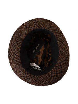 Sombrero de lana de nailon de alpaca Dolce & Gabbana marrón