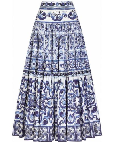 Długa spódnica z nadrukiem Dolce And Gabbana