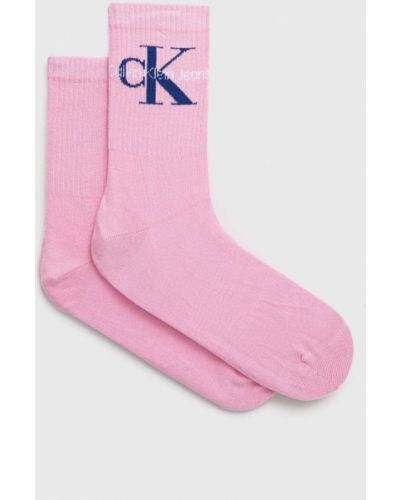 Чорапи Calvin Klein Jeans розово