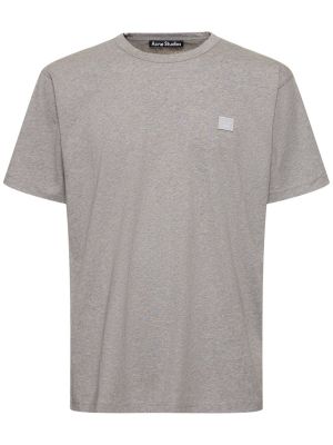 Camiseta de algodón Acne Studios gris