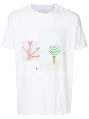 Памучна тениска на райета Osklen бяло