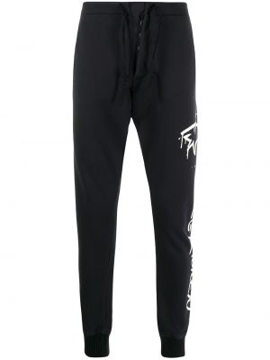 Pantalon de joggings à imprimé Paul & Shark noir