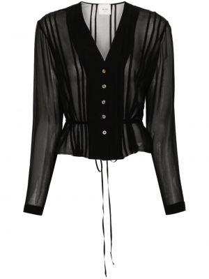 Plisovaná košeľa Alysi čierna