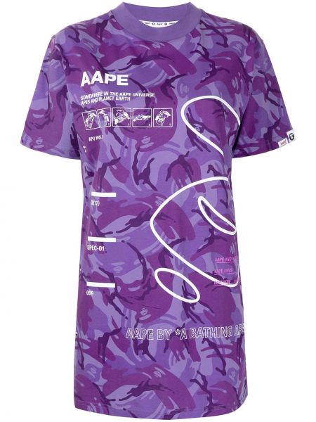 Camiseta con estampado Aape By *a Bathing Ape® violeta